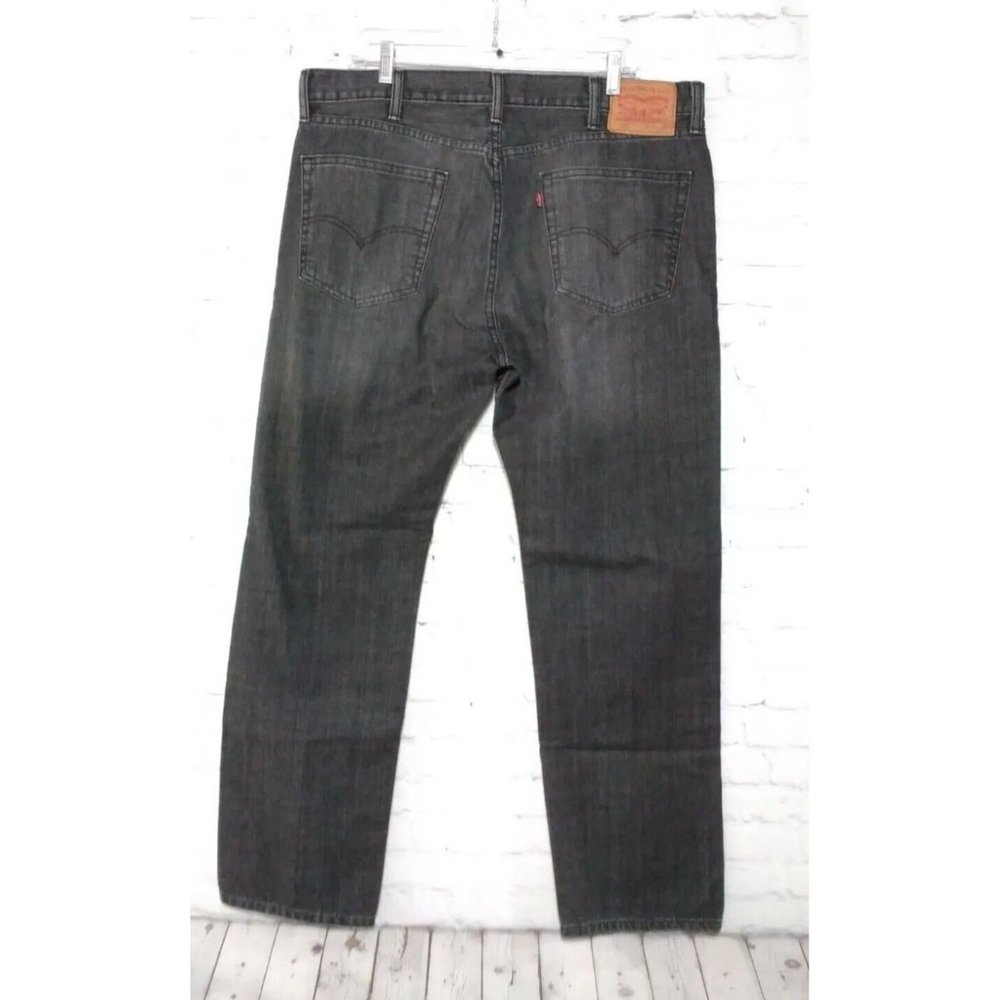 Levis 505  Black/Gray Denim Jeans Red Tab Sz 38x32 - Picture 3 of 6